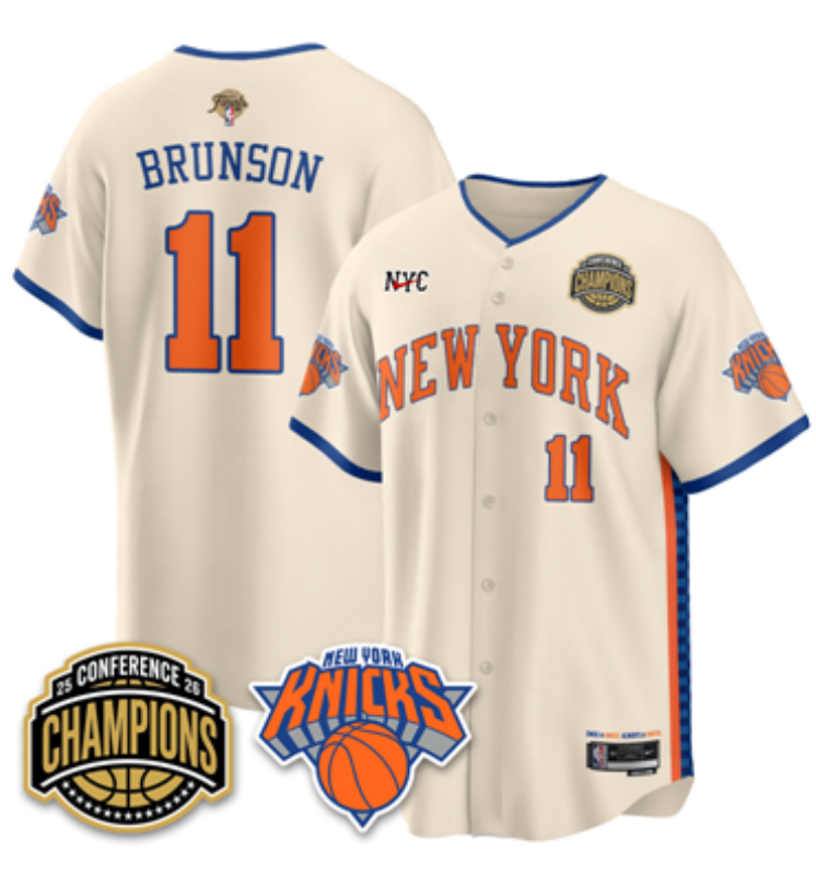 Men New York Knicks #11 Brunson cream 2026 Nike NBA jersey 070100